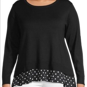 NWT Maree Pour Toi Polka Dots Sweater